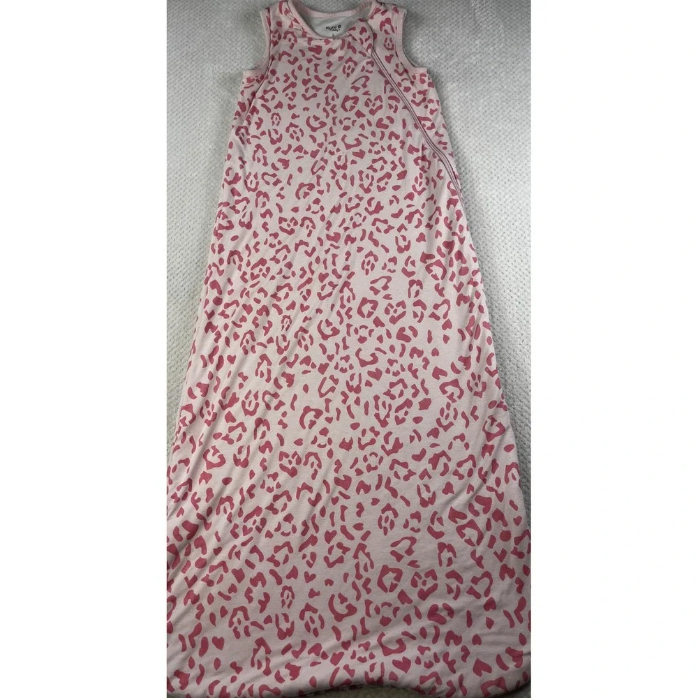 Kyte Baby Bamboo Sleep Bag 1.0 TOG Pink Leopard Heart Print Size Large J115